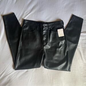 Free People Black Leather Pants